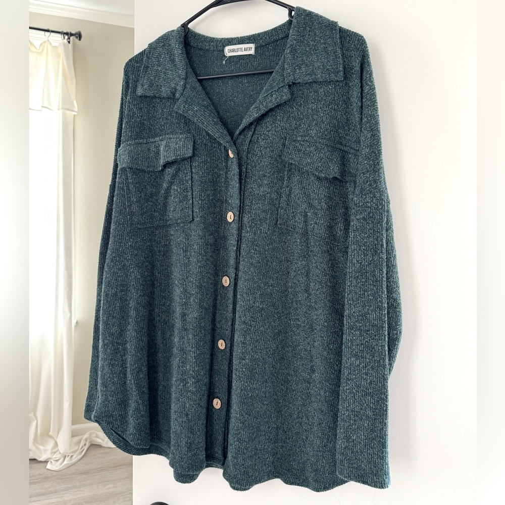 Button up shacket